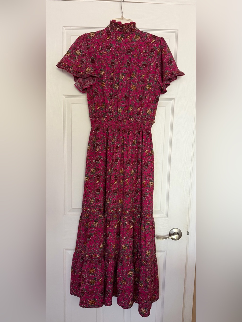 Max Studio Raspberry Floral Maxi Dress - Picture 2 of 9